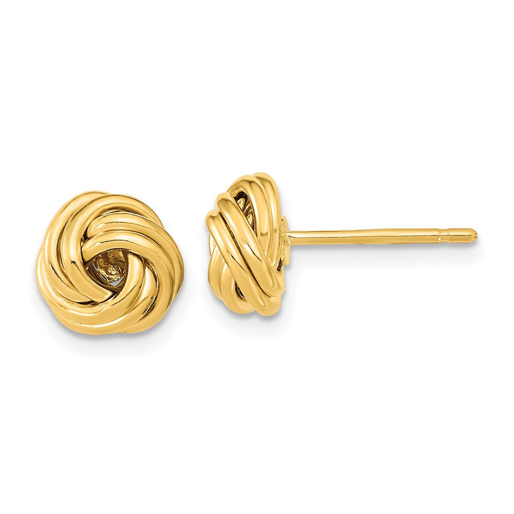 14k Polished Love Knot Post Earrings