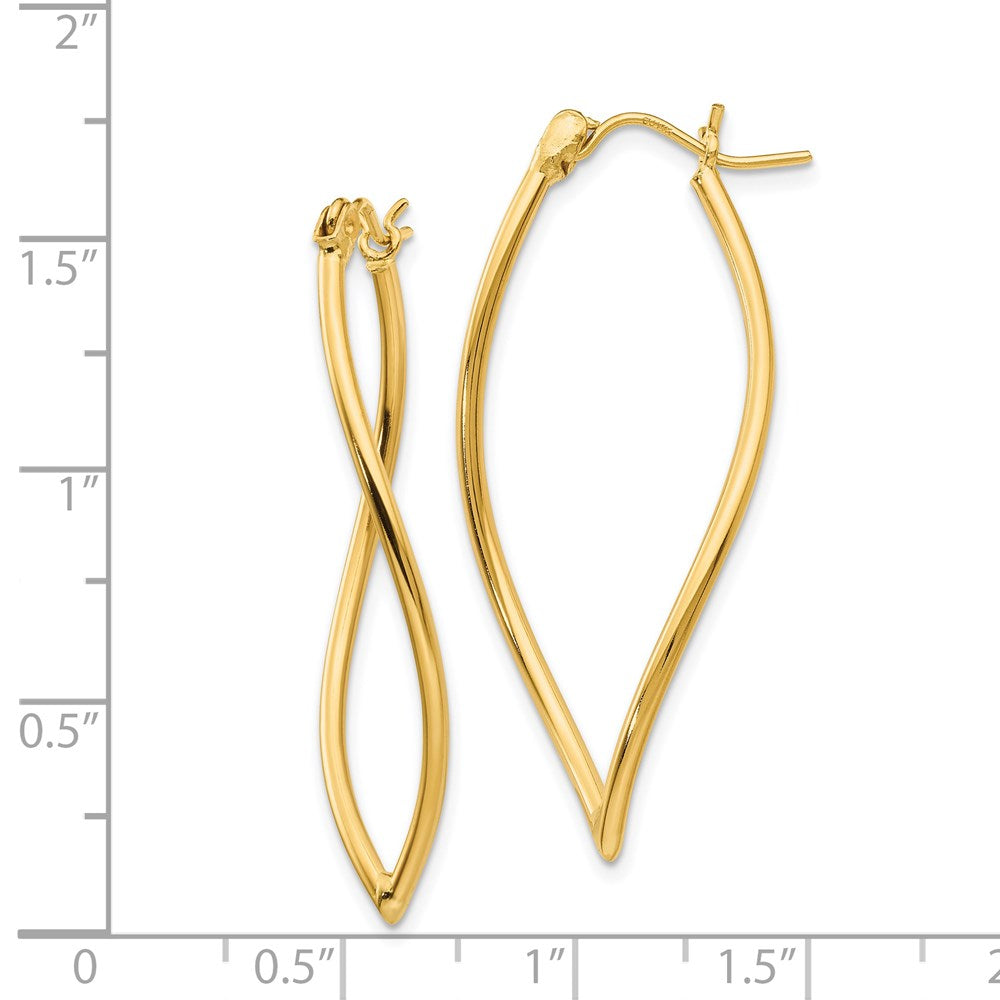 14k Polished Fancy Hoop Earrings