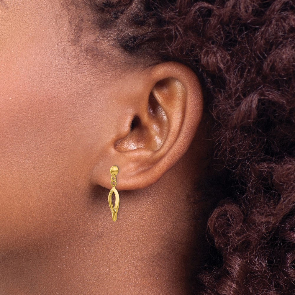 14k Post Dangle Earrings