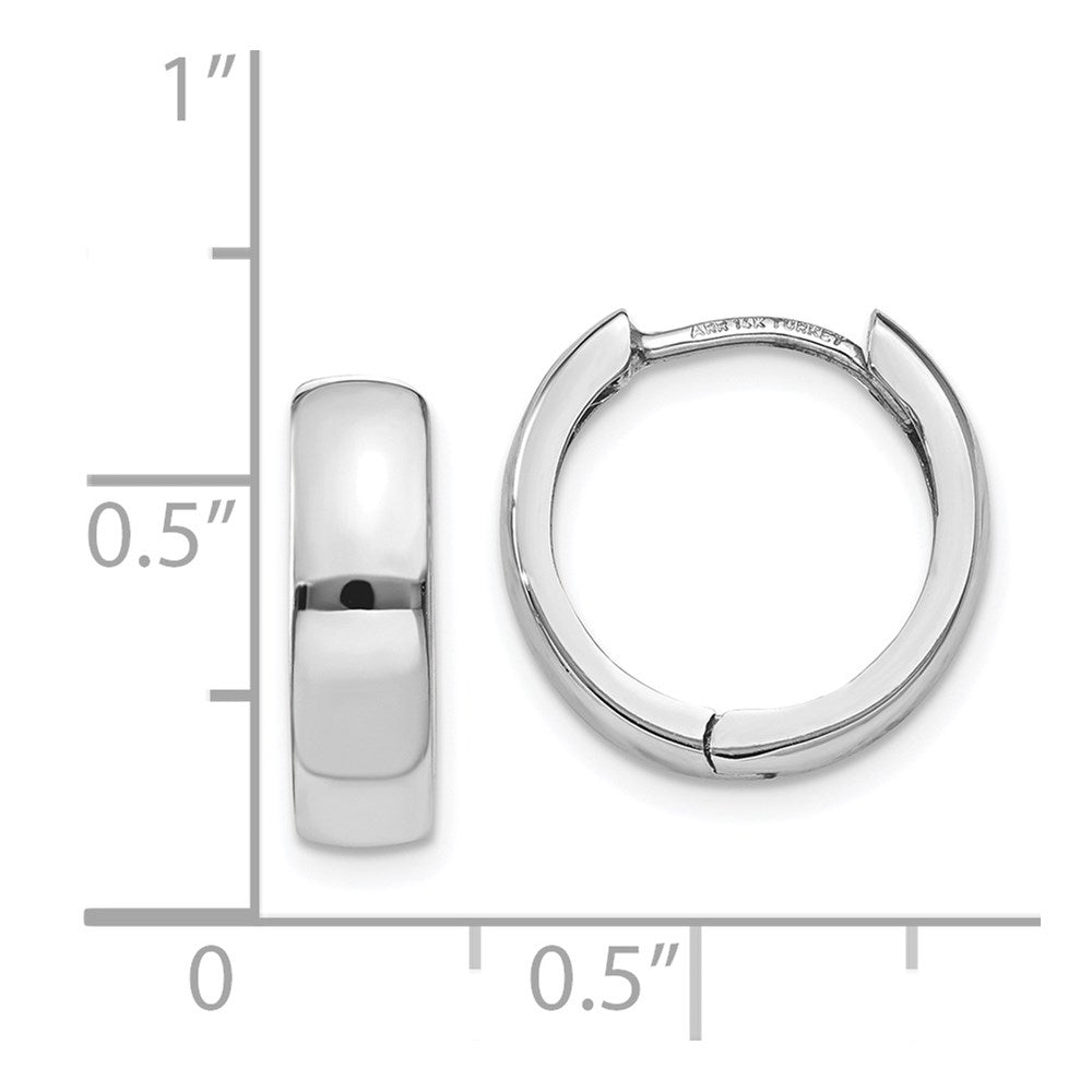 14k White Gold Hinged Earrings