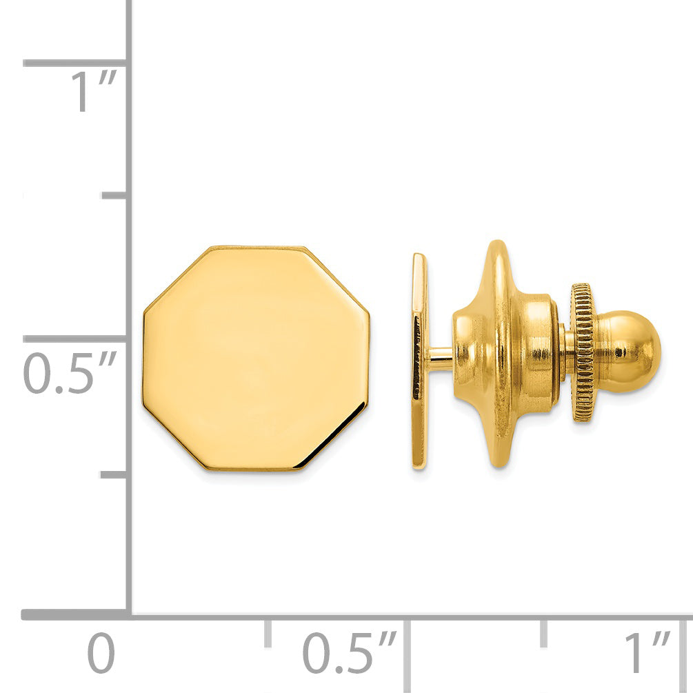 14K Men'S Octagonal Tie Tac
