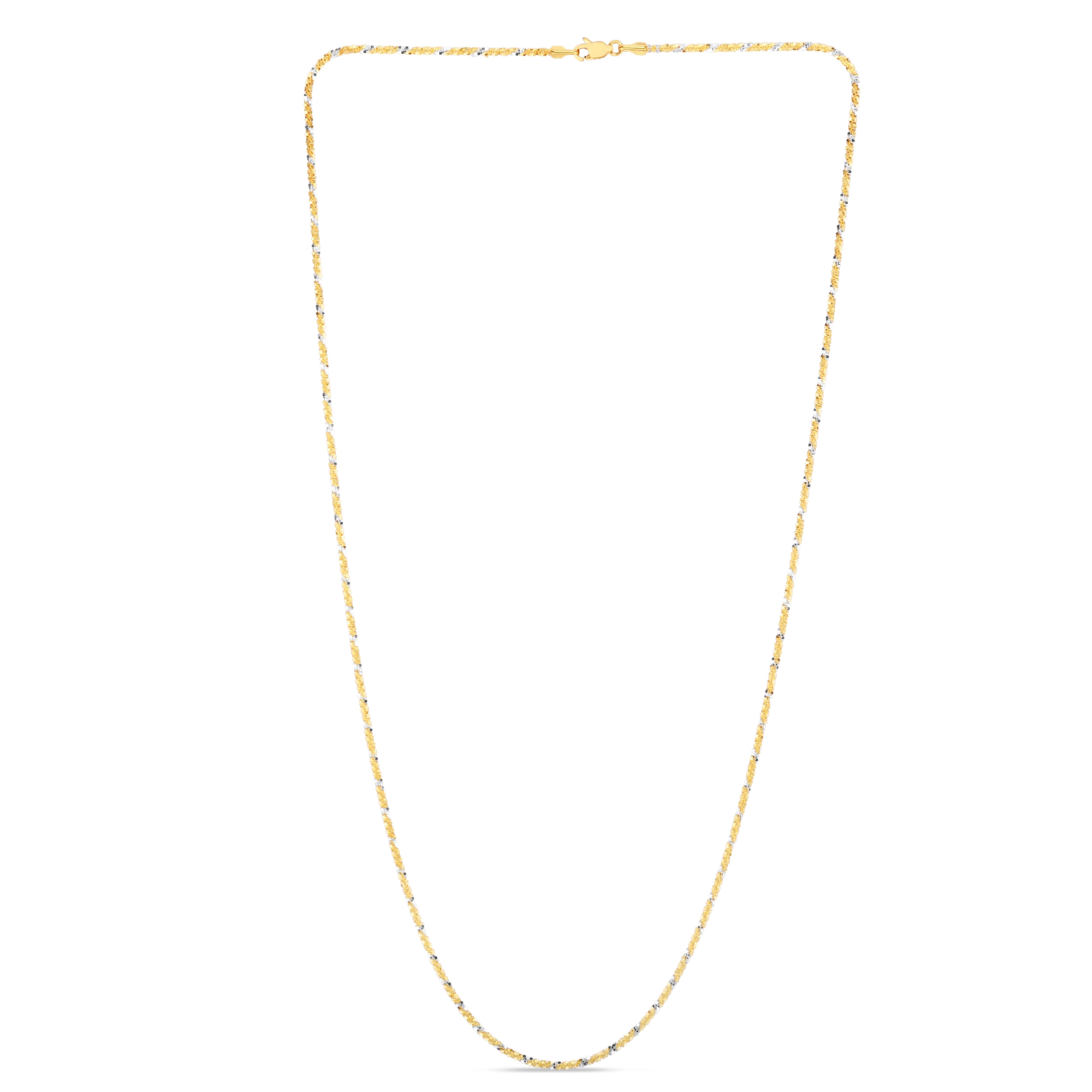14K Gold 1.5mm Sparkle 20" Chain with Lobster Lock