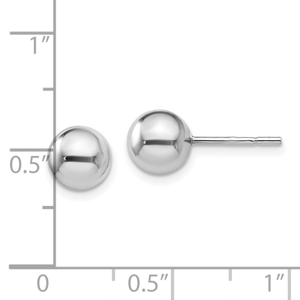 Sterling Silve 7mm Polished Ball Post Earrings
