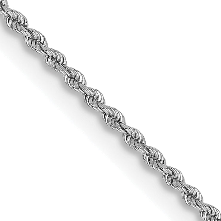 14K White Gold 20 Inch 2Mm Regular Rope With Lobster Clasp Chain