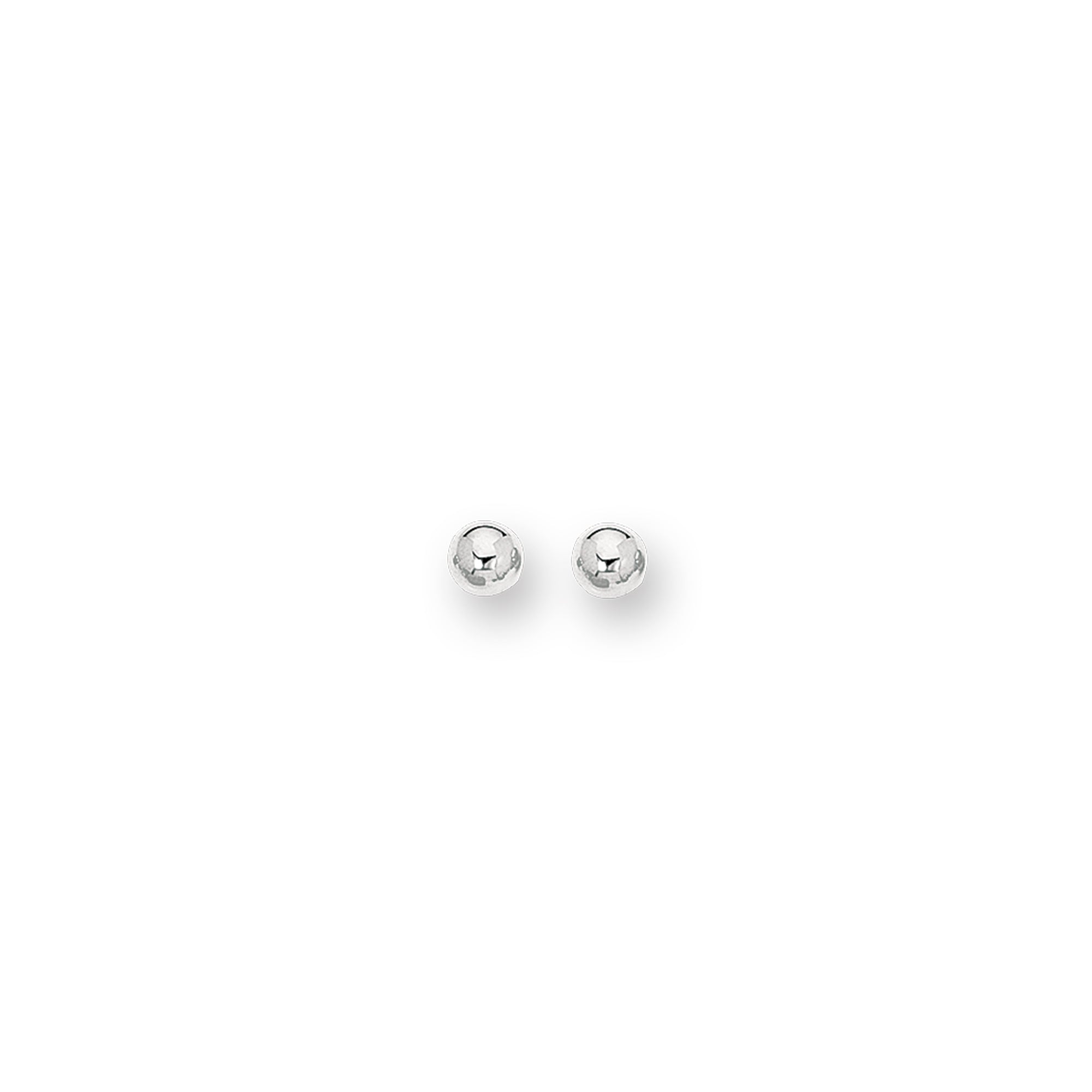 14K White Gold Polished 7Mm Post Earring