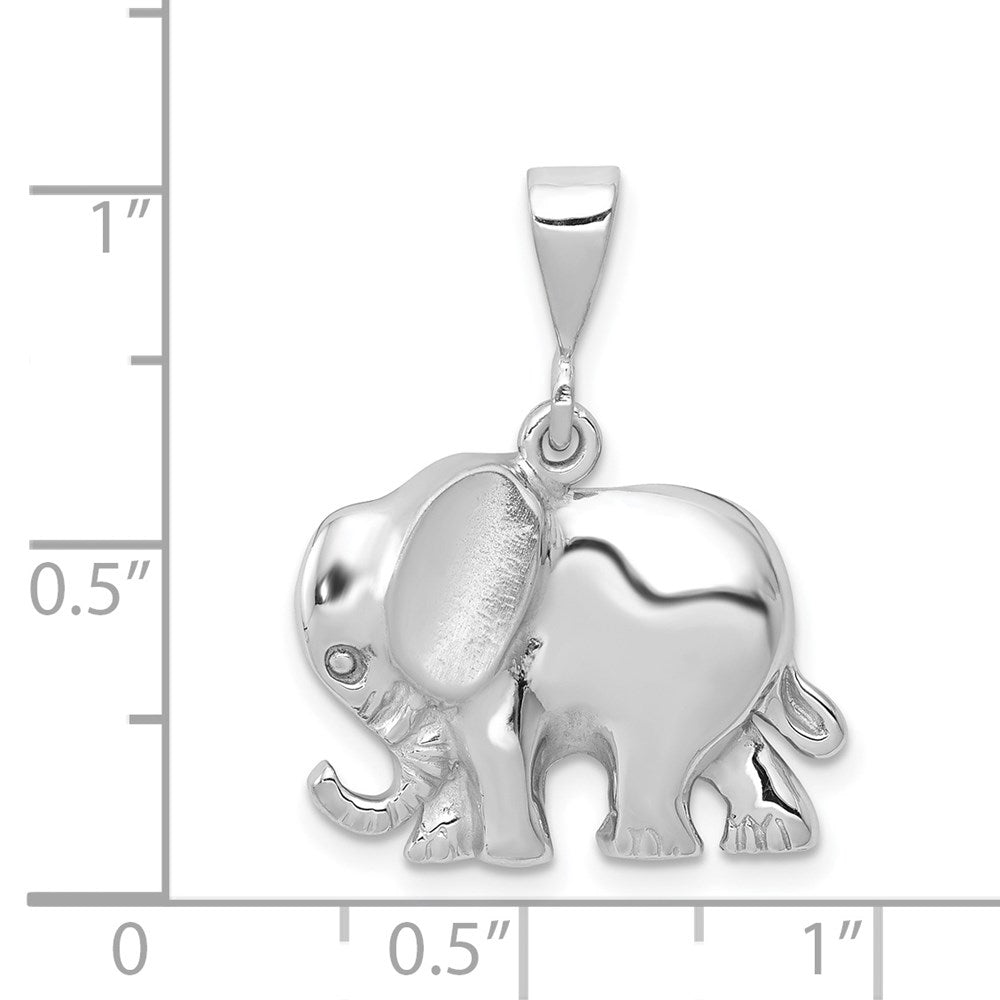 14k White Gold Elephant Charm