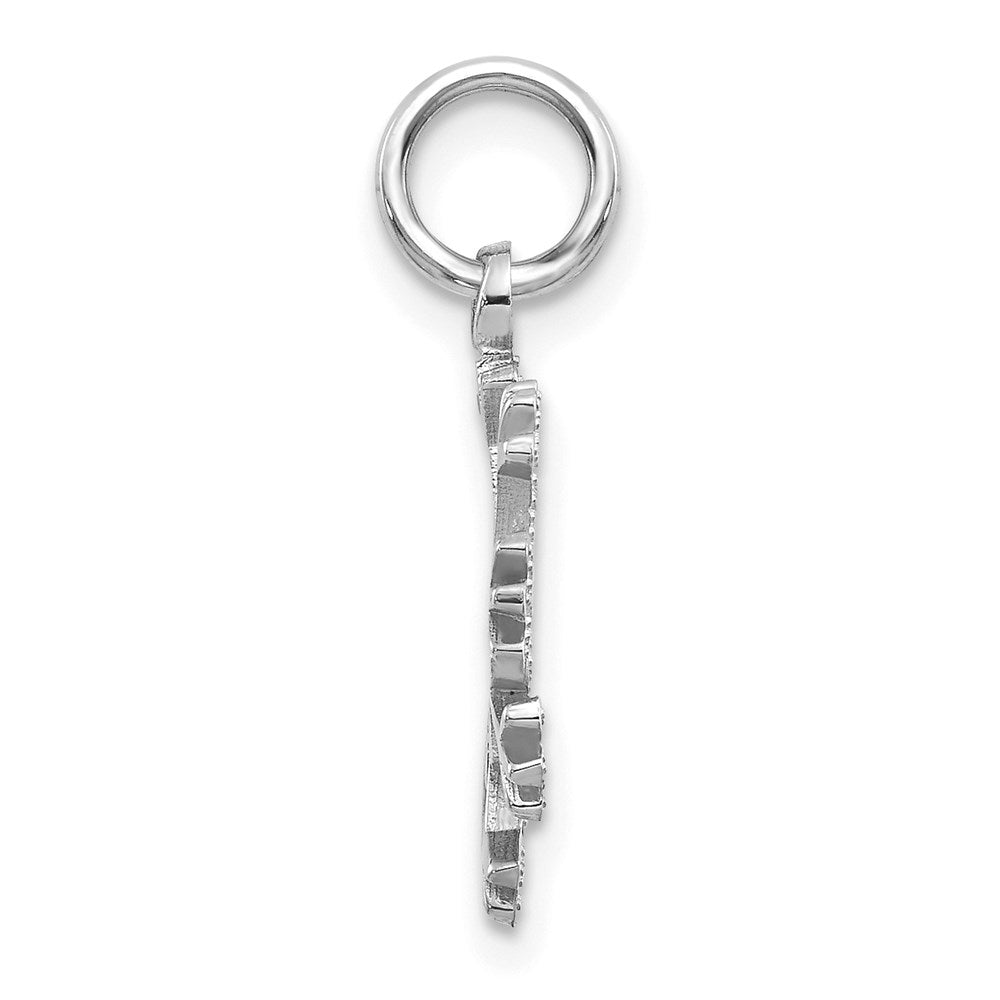 14k White Gold Snowflake Charm