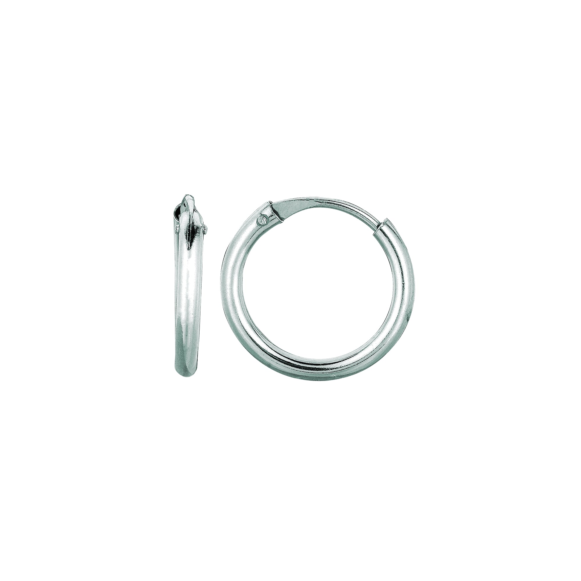 14K White Gold 1X10Mm Endless Hoop Earring