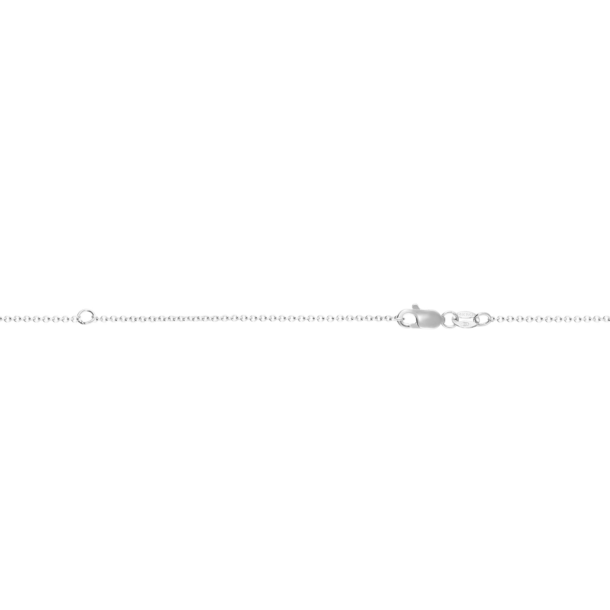 14K White Gold 1.1mm Extendable 18" Chain with Lobster Lock. Jump Ring at 16 inches.