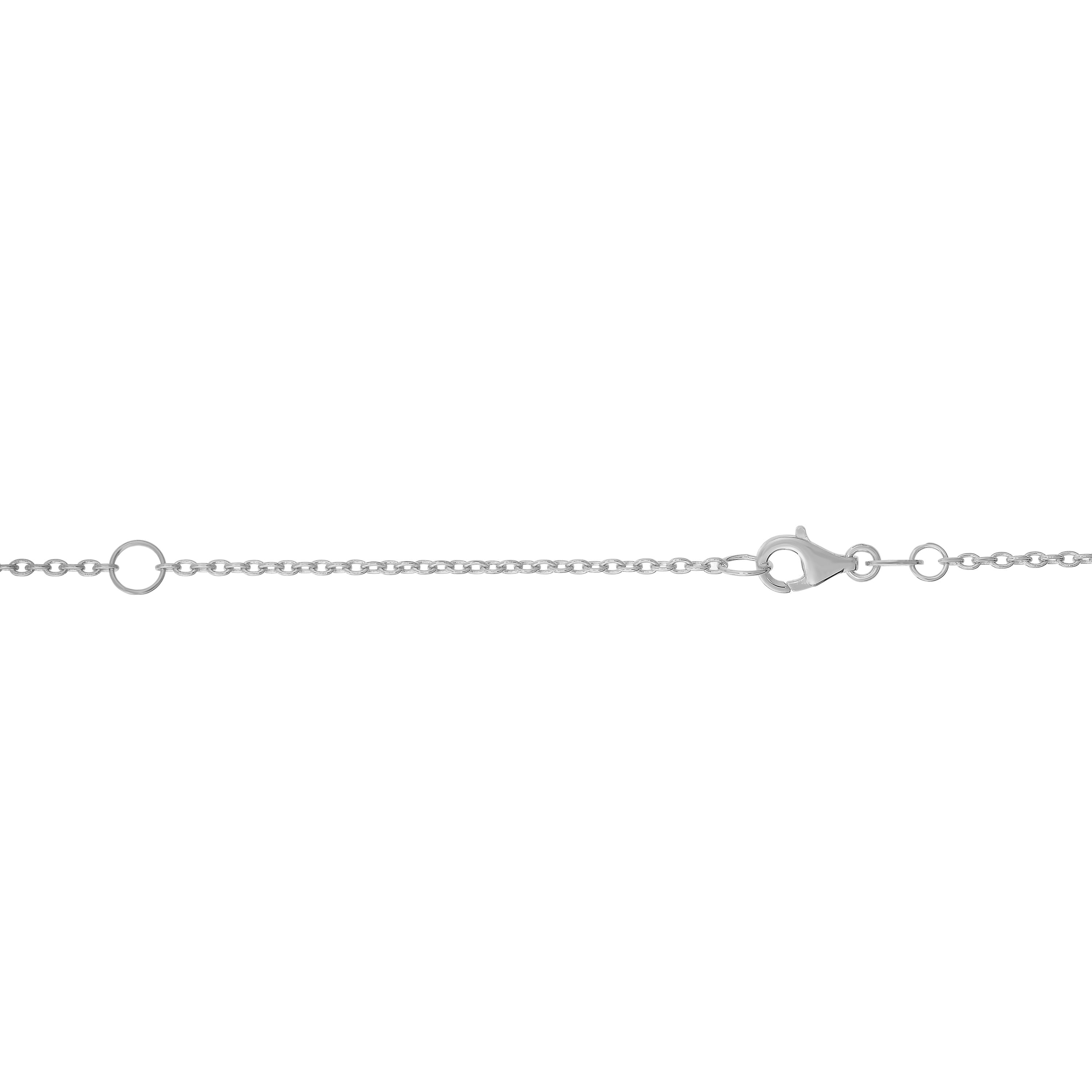 14K White Gold 1.2mm Extendable Cable 18" Chain (Jump Ring at 16 inch) with Lobster Lock