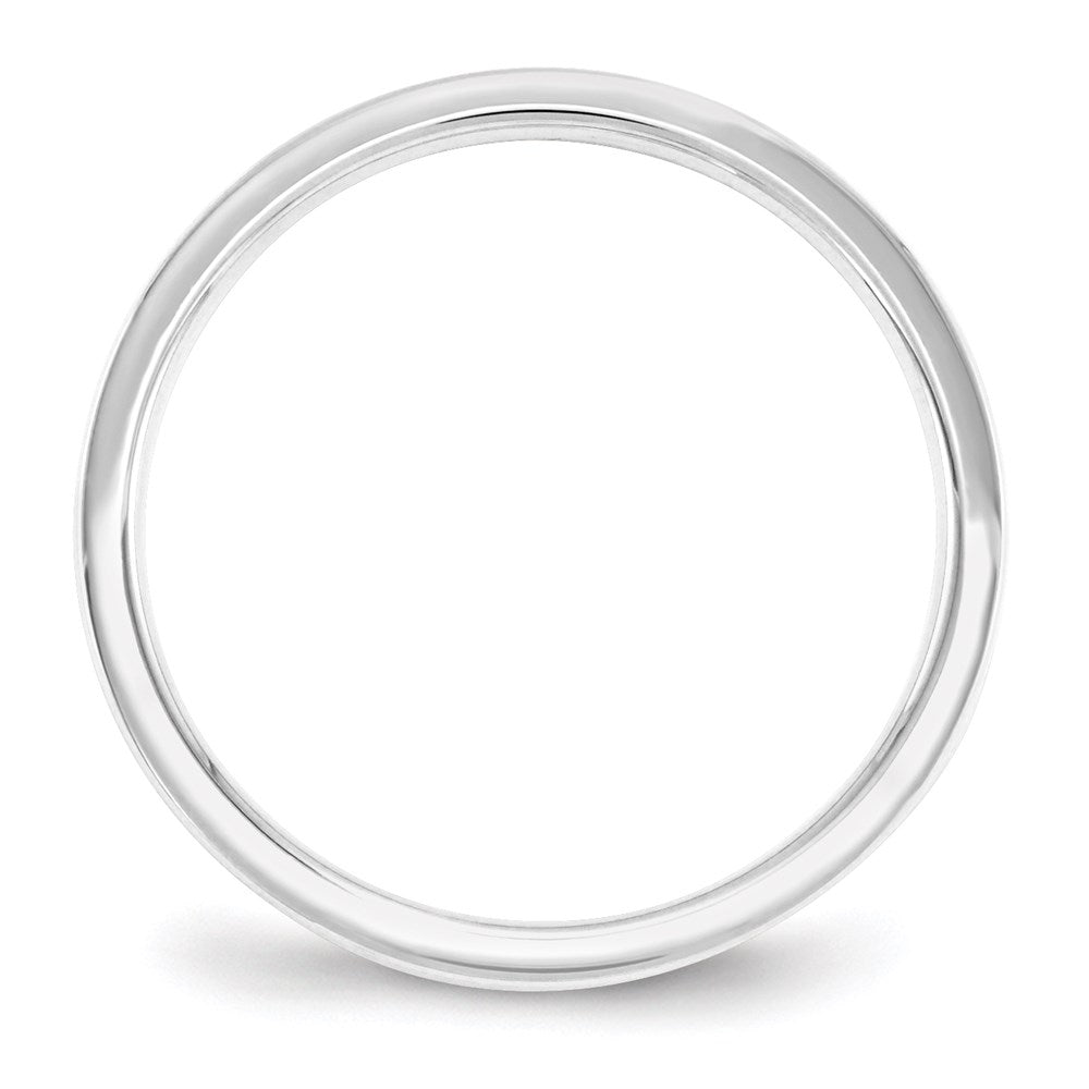 14k White Gold 2.5mm Standard Weight Flat Comfort Fit Wedding Band Size 7.5