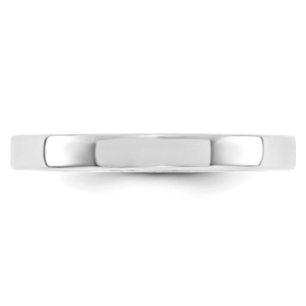 10k White Gold 3mm Standard Weight Flat Comfort Fit Wedding Band Size 6