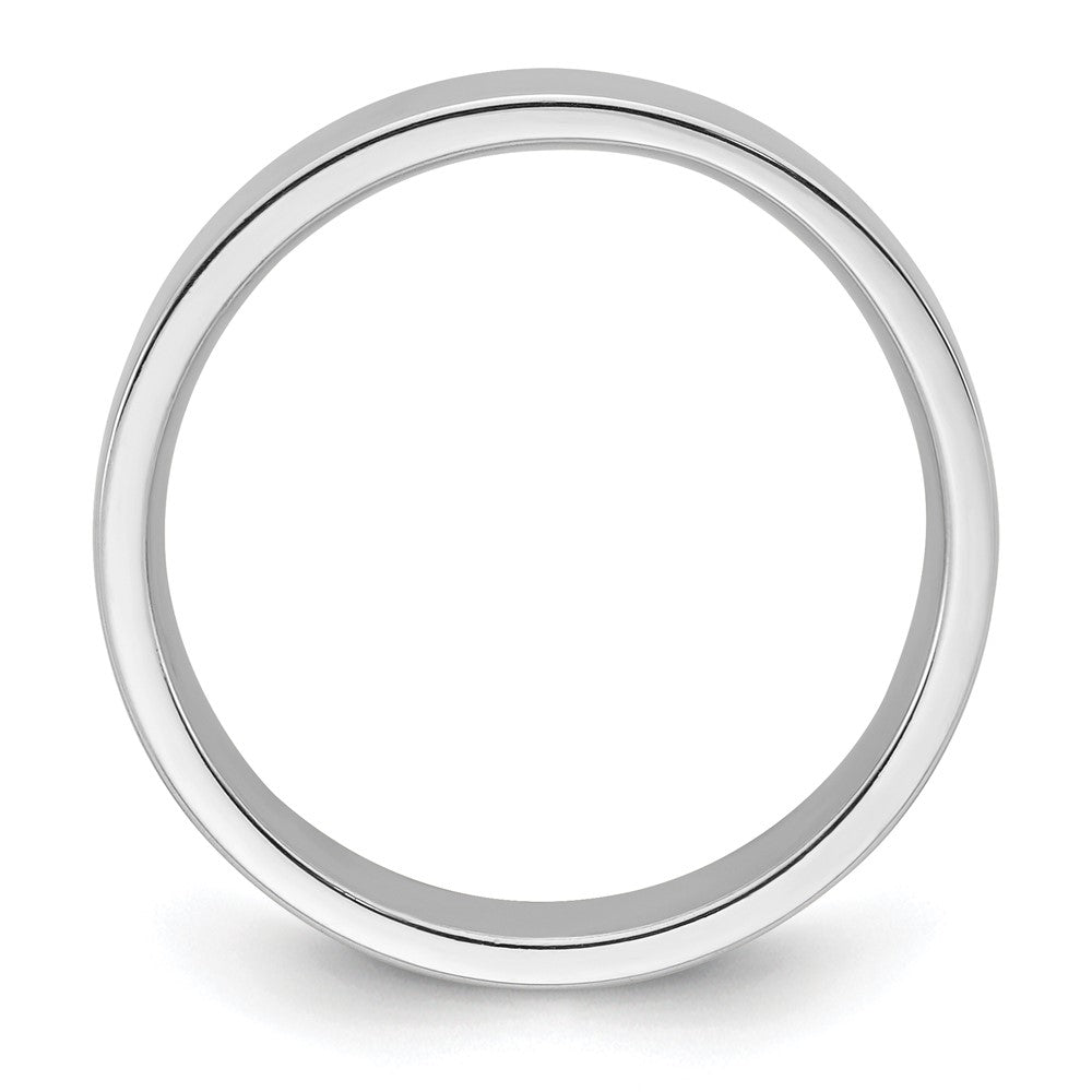 14k White Gold 5mm Standard Weight Flat Comfort Fit Wedding Band Size 8