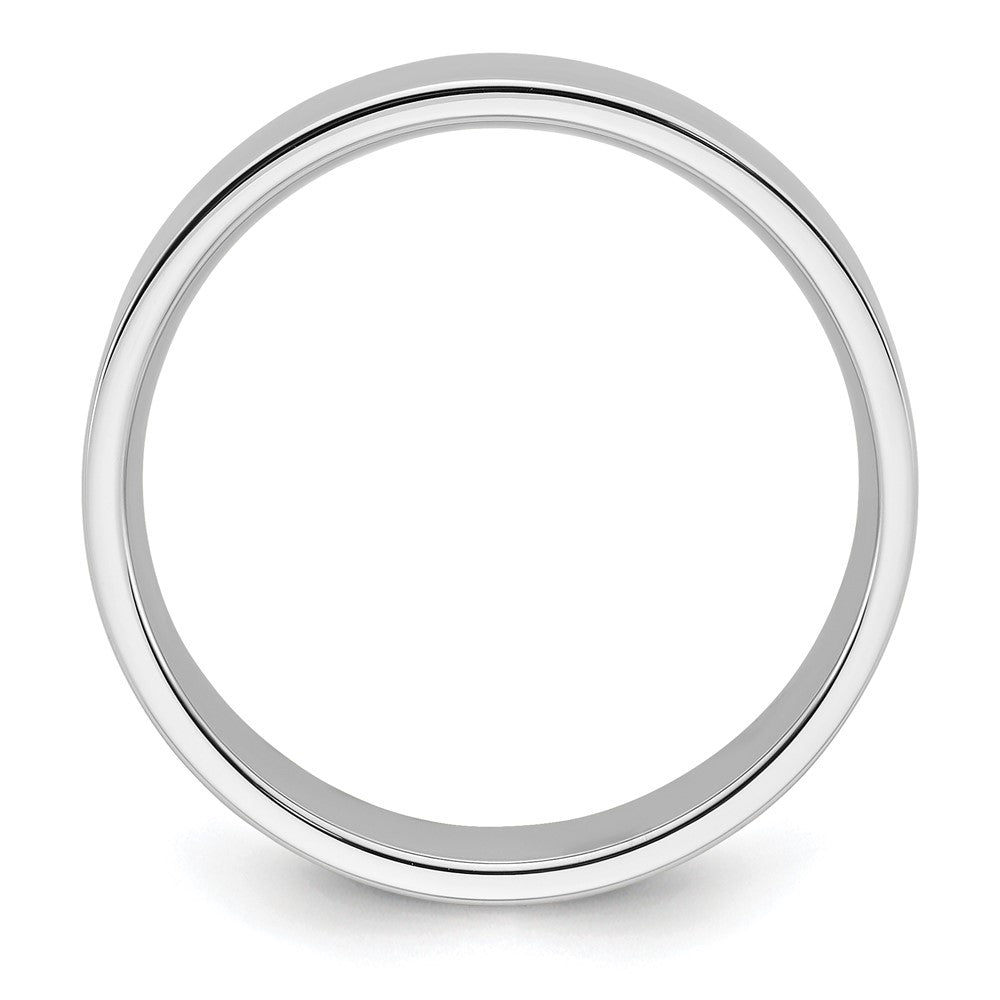 10k White Gold 7mm Standard Weight Flat Comfort Fit Wedding Band Size 5