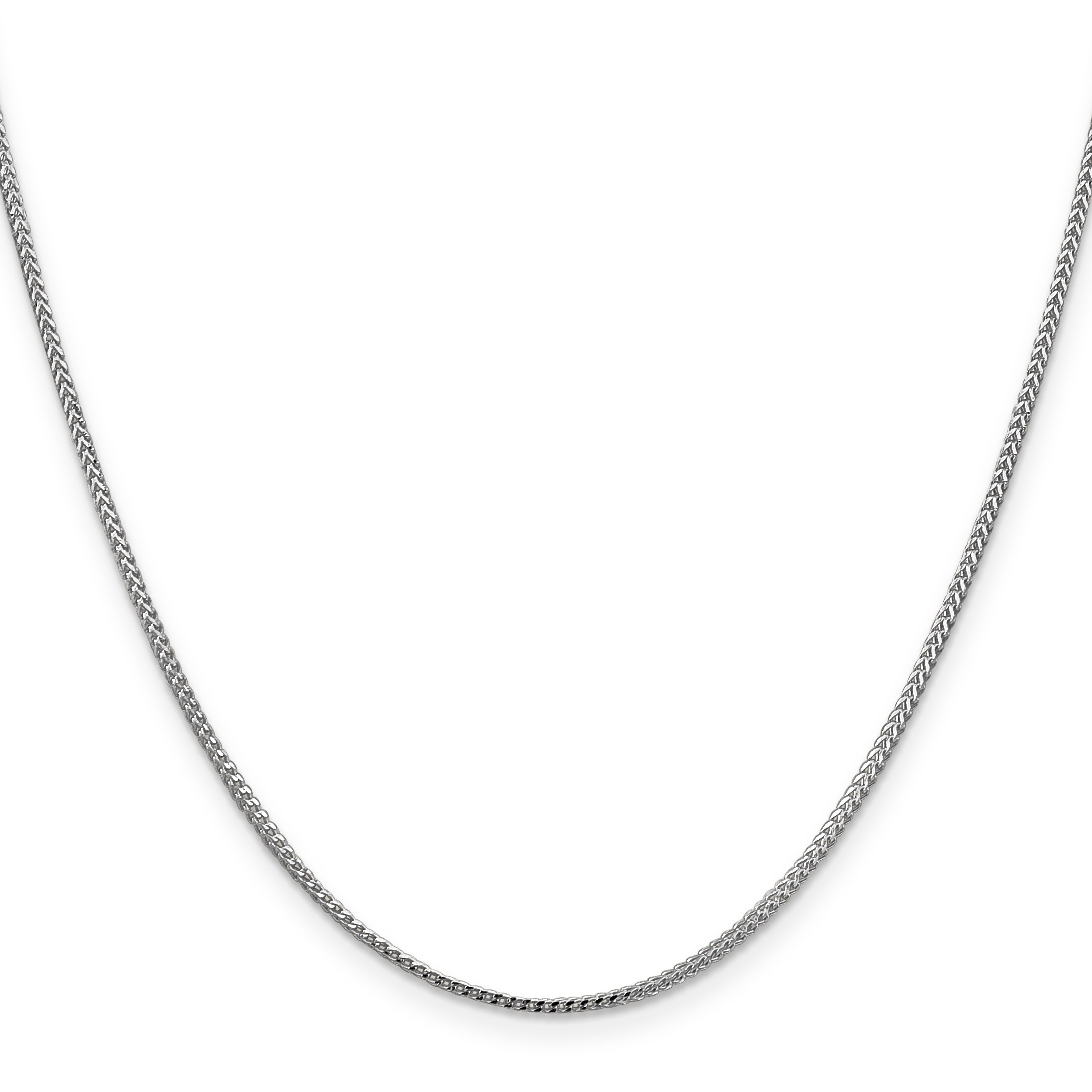 14K White Gold 20 Inch 1Mm Franco With Lobster Clasp Chain