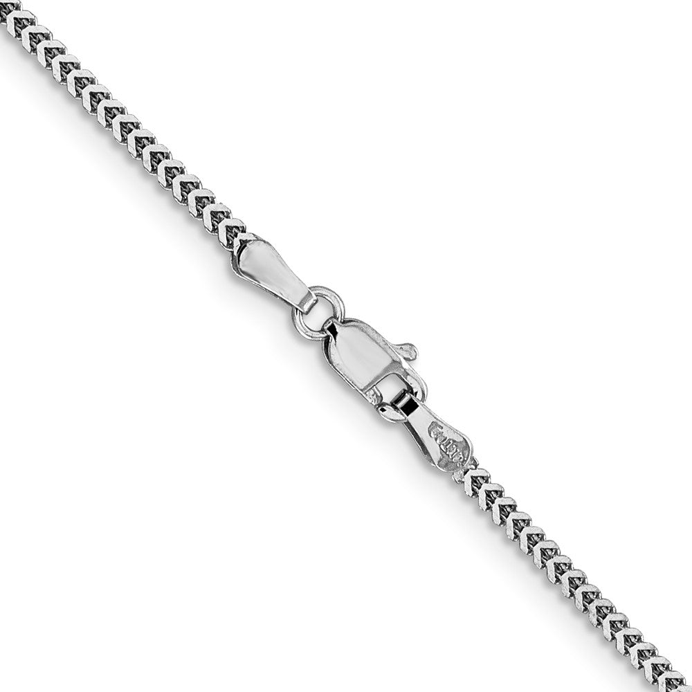 14K White Gold 30 inch 1.4mm Franco with Lobster Clasp Chain