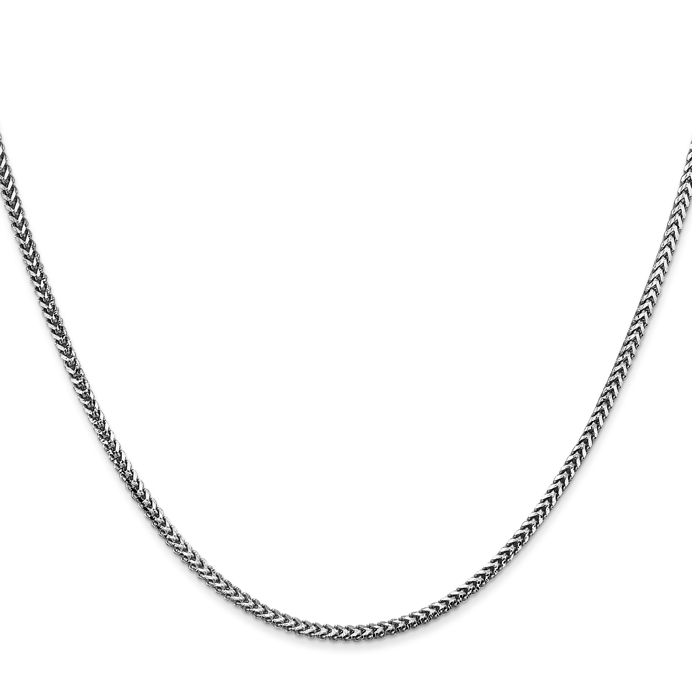 14K White Gold 20 Inch 1.5Mm Franco With Lobster Clasp Chain