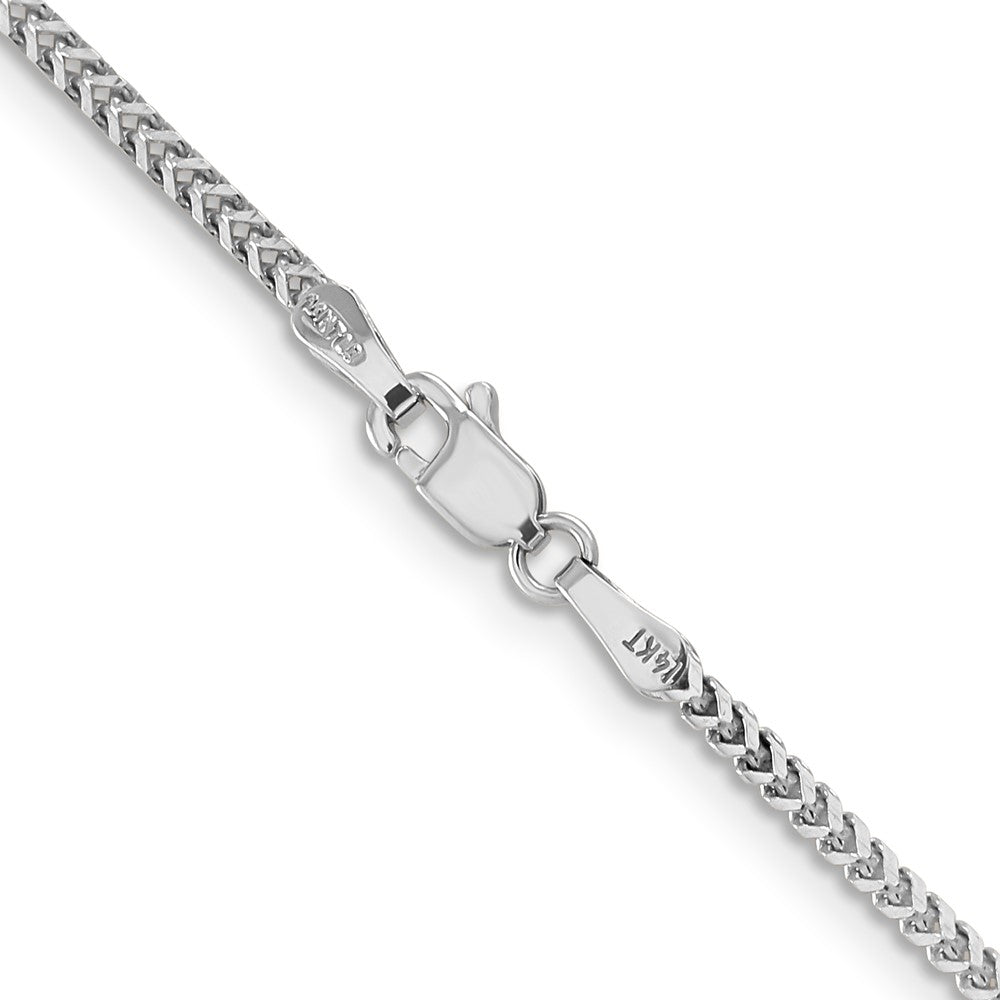 14K White Gold 16 inch 1.5mm Franco with Lobster Clasp Chain