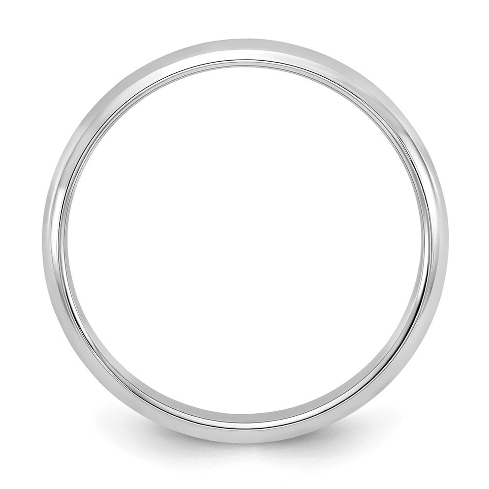 14k White Gold 3mm Half Round Wedding Band Size 12.5