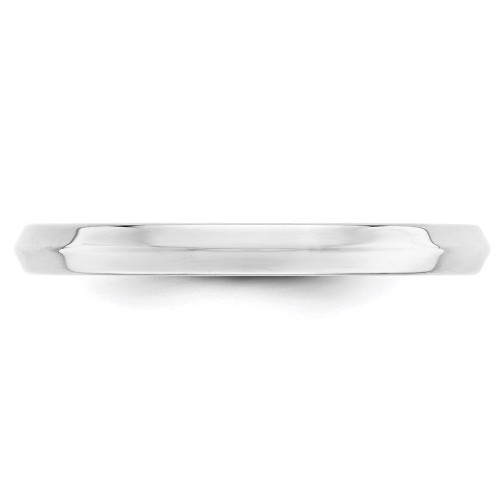 14k White Gold 2.5mm Knife Edge Comfort Fit Wedding Band Size 9.5