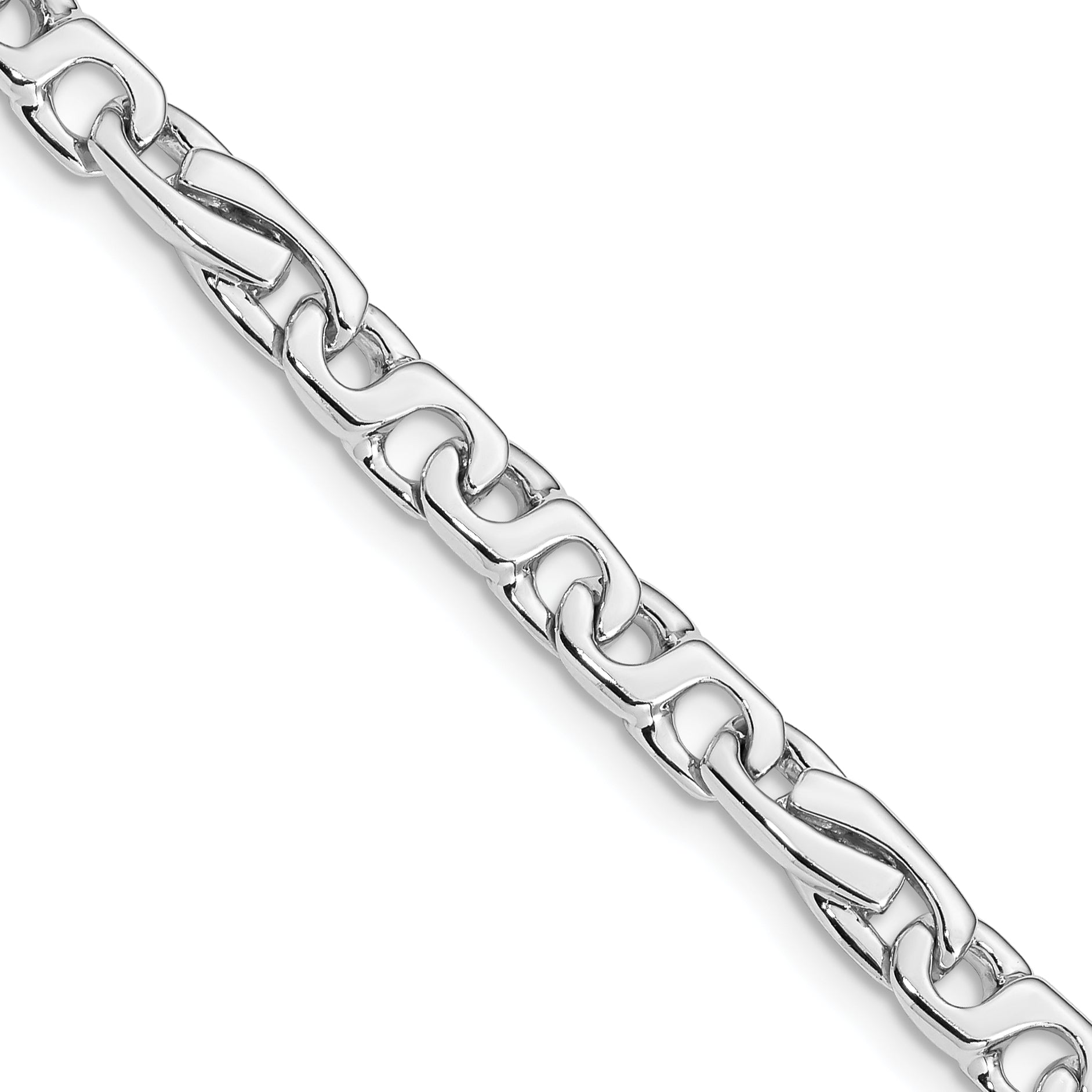 14K White Gold 20 Inch 5.8Mm Hand Polished Fancy Link With Fancy Lobster Clasp Chain