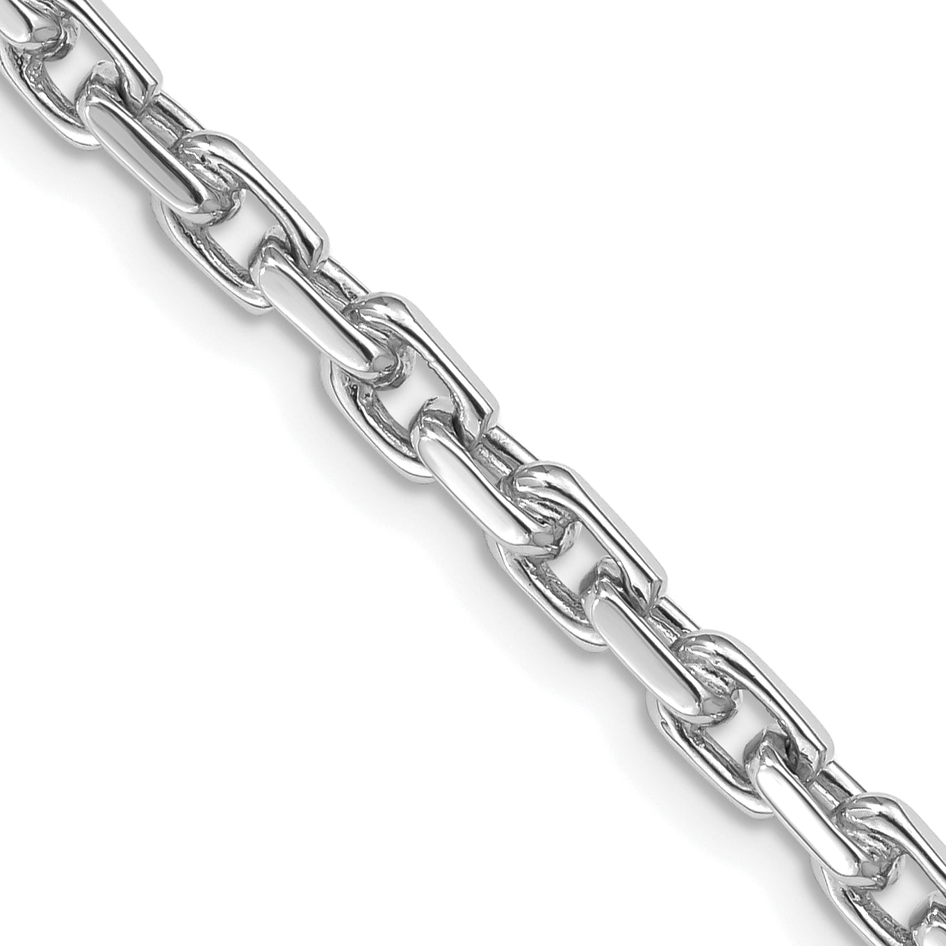 14K White Gold 22 Inch 4.2Mm Hand Polished Fancy Link With Lobster Clasp Chain