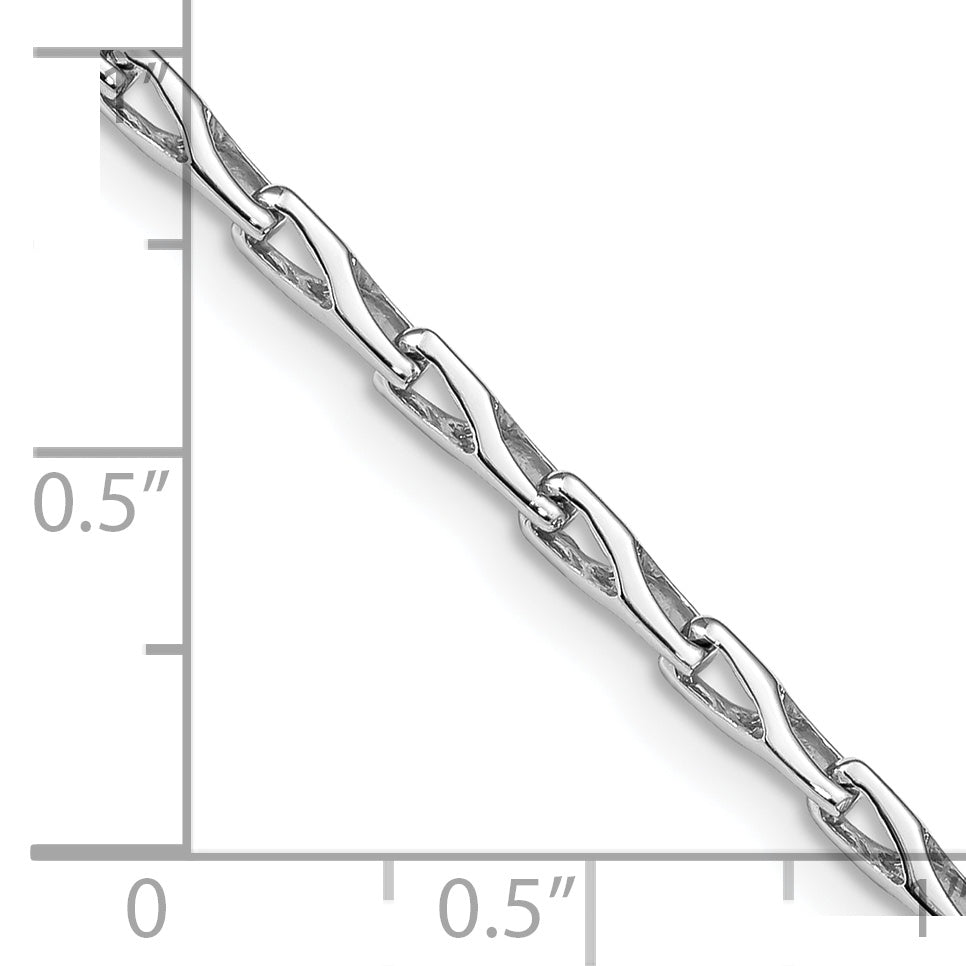 14K 22 Inch 2.75Mm Hand Polished Fancy Link With Lobster Clasp Chain