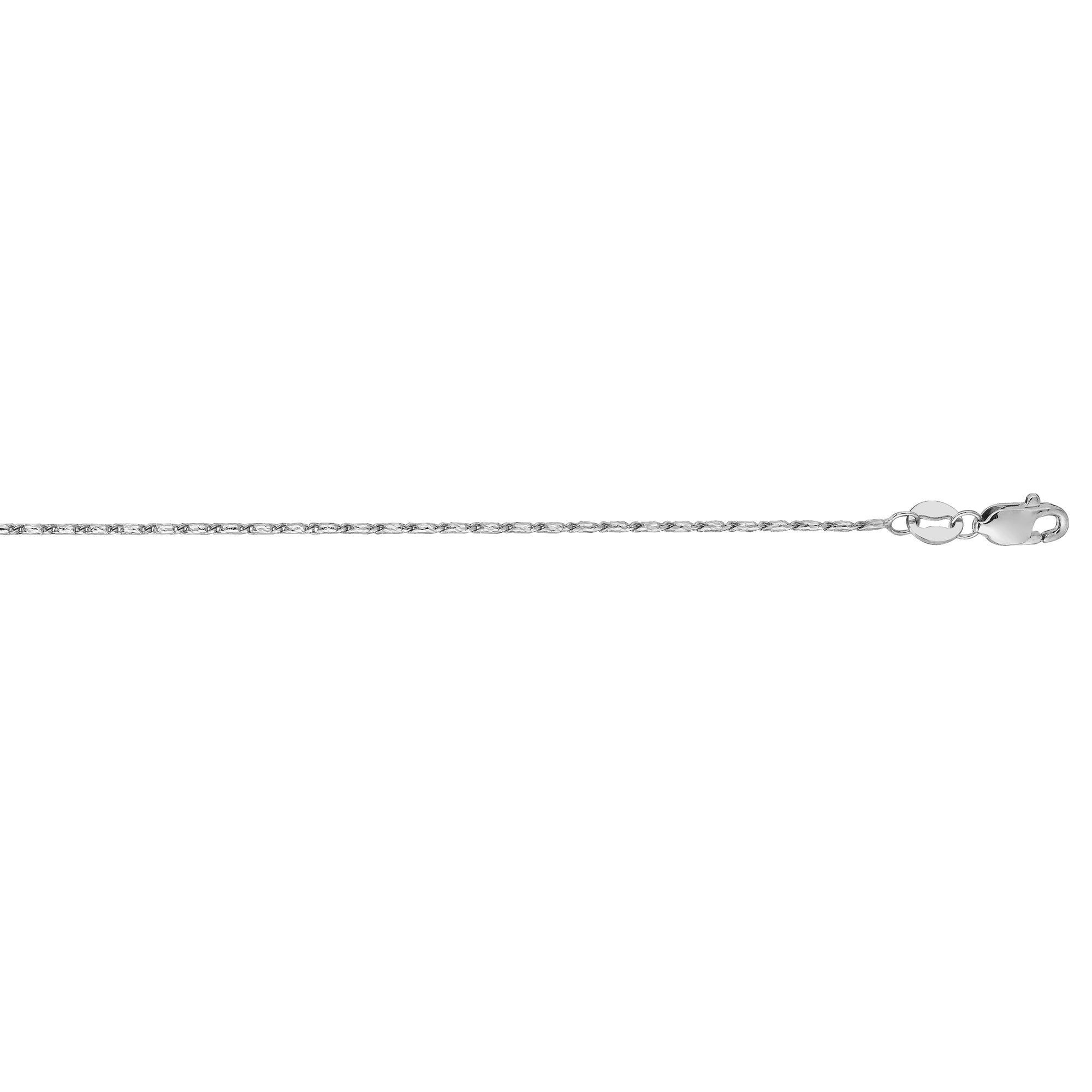 14K White Gold 1mm Lumina 20" Chain with Lobster Lock