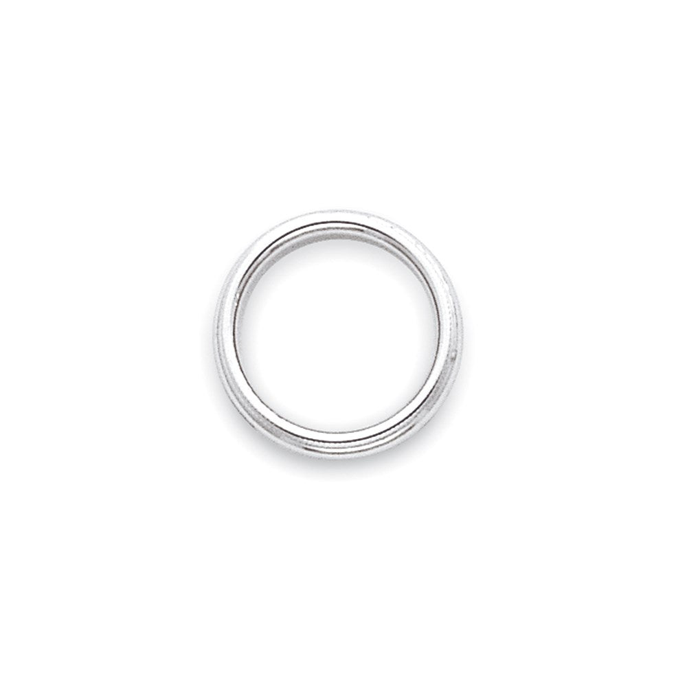 14k White Gold 3mm Milgrain Half Round Wedding Band Size 5.5