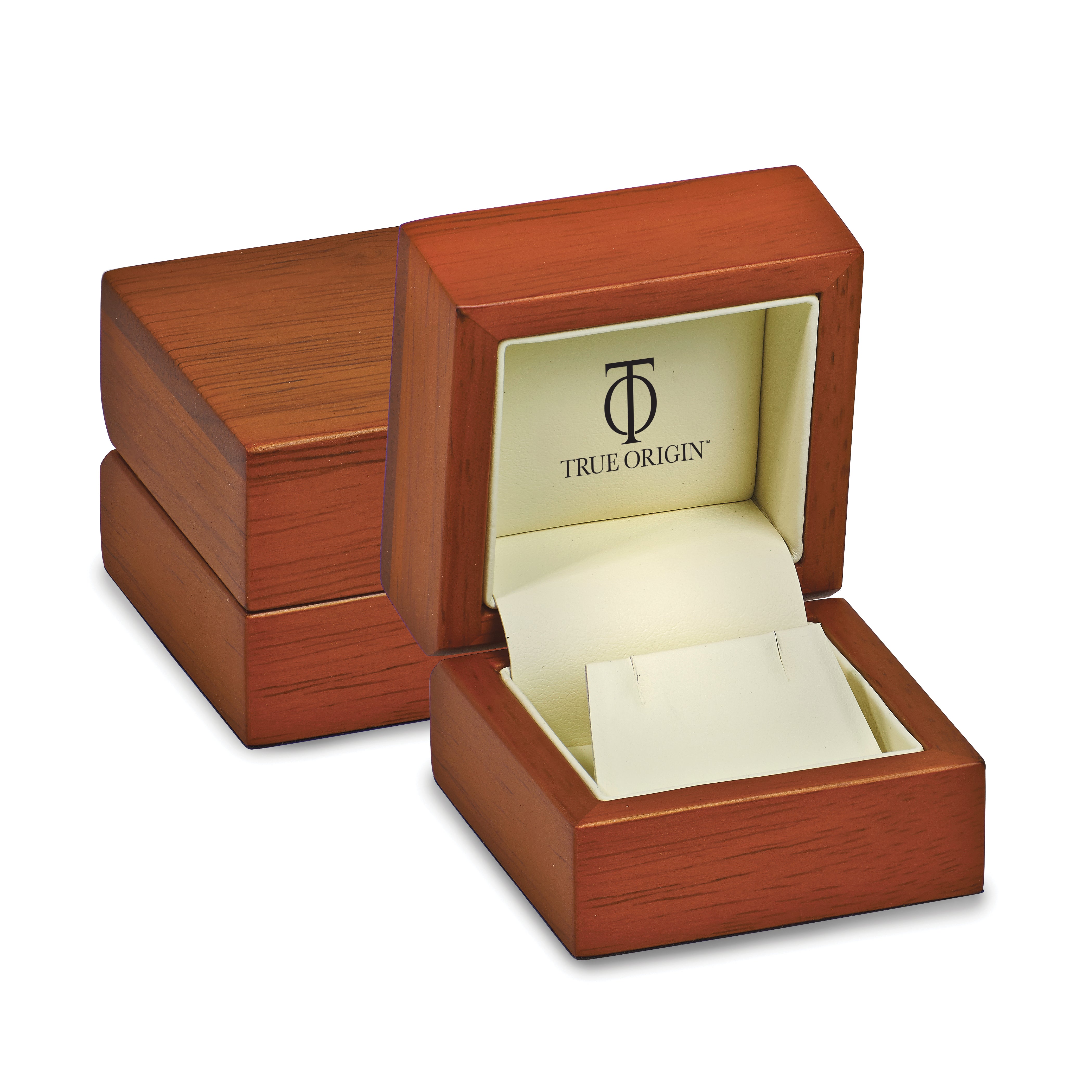 True Origin 14k Rose Gold 1/2 carat Lab Grown Diamond VS+ F+ Complet 18 inch Fashion Bar Necklace