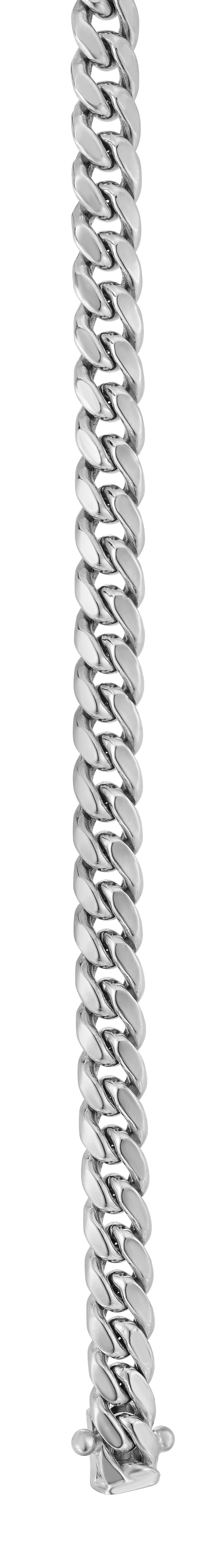 14K White Gold 5mm 26" Miami Cuban Chain with Box Clasp