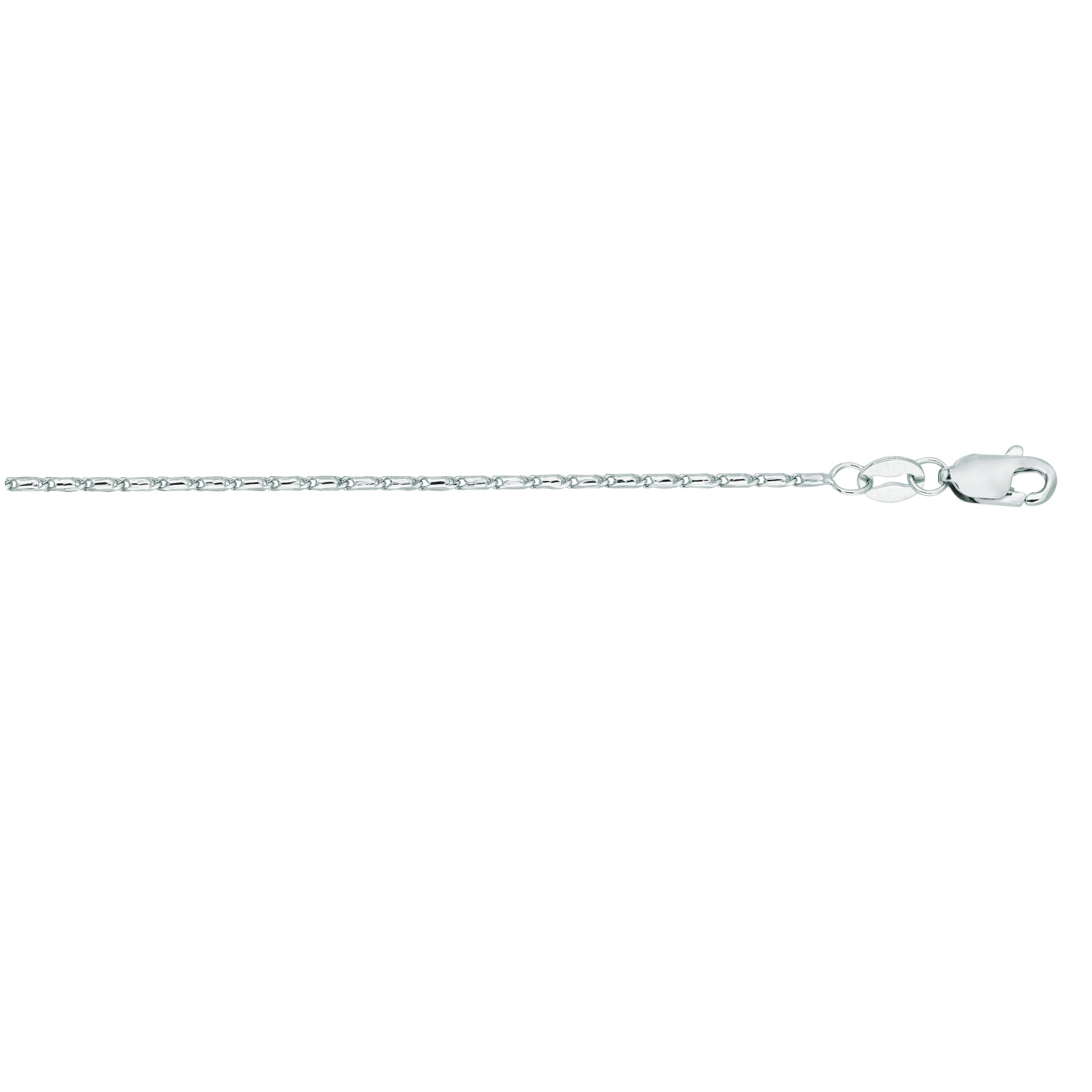 14K White Gold 0.9mm Lumina 20" Chain with Lobster Lock