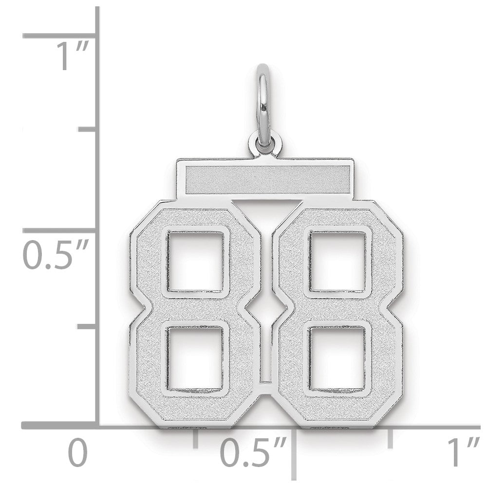 14kw Medium Satin Number 88 Charm