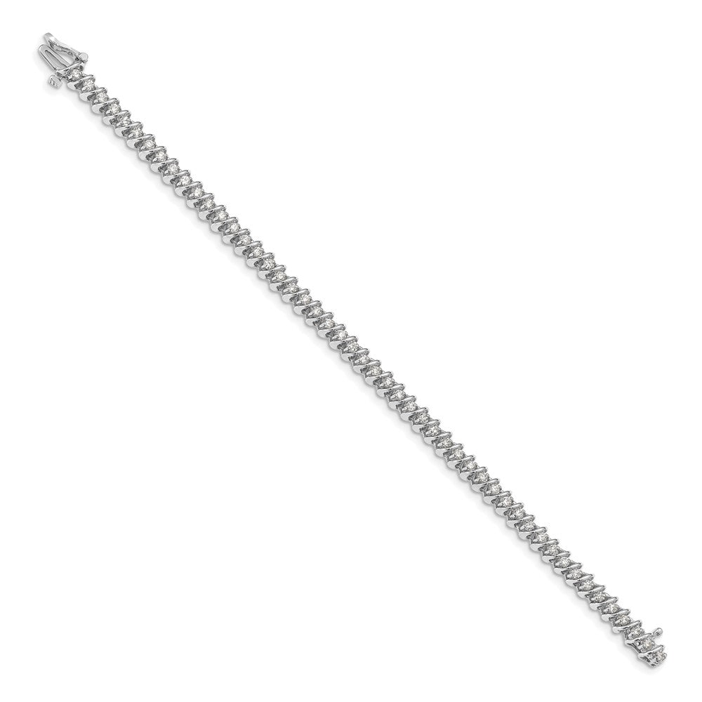 14K White Gold Lab Grown Diamond Vs/Si Fgh Tennis Bracelet