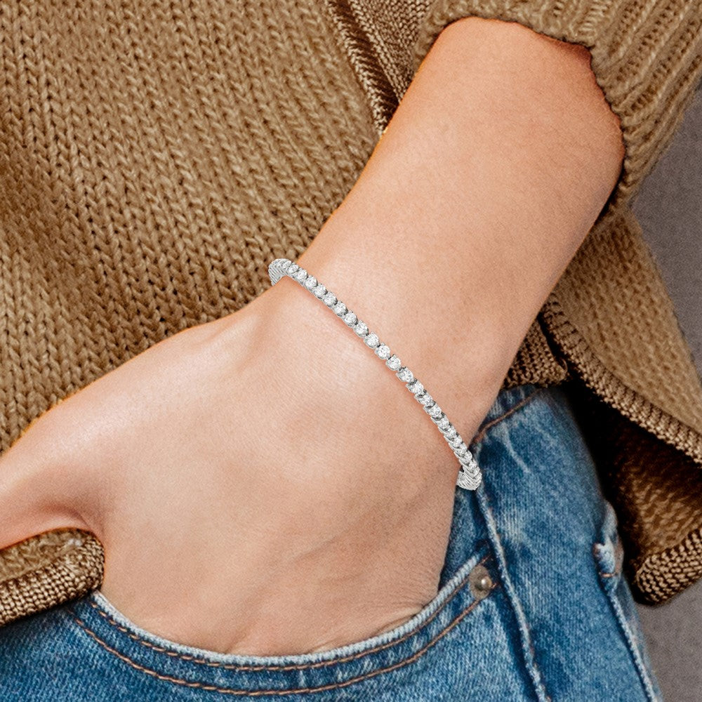 14K White Gold Lab Grown Diamond Vs/Si Fgh Tennis Bracelet