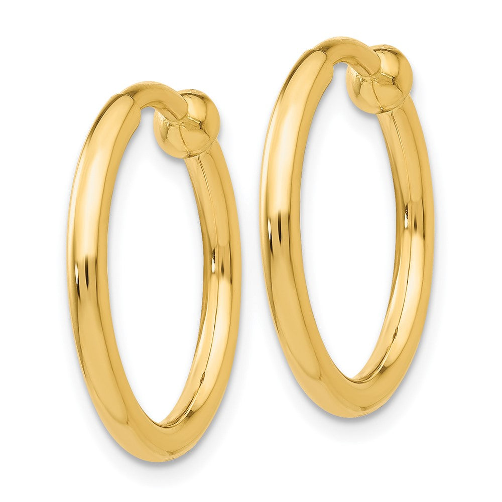 14k Non-Pierced Hoop Earrings