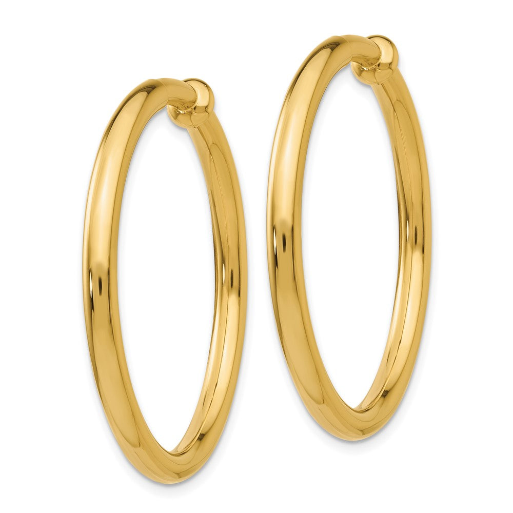14k Non-Pierced Hoop Earrings