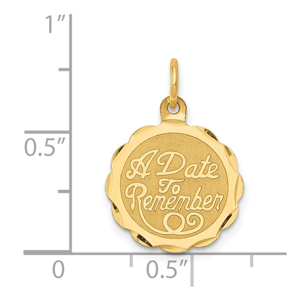 14K A DATE TO REMEMBER Disc Charm