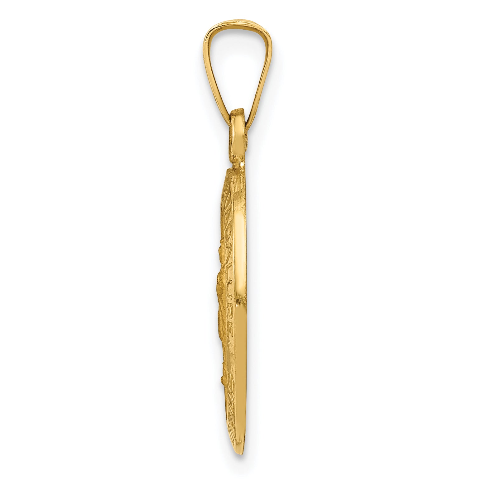 14k Hollow Our Lady Of Guadalupe Medal Charm