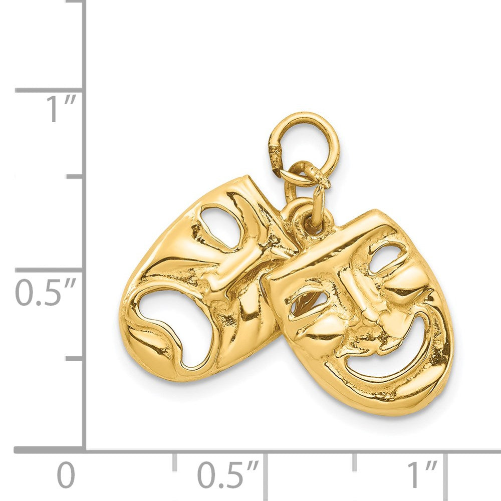 14k Comedy Tragedy 2-Piece Charm
