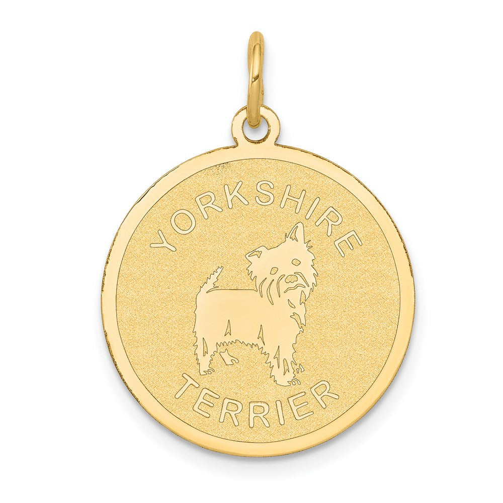 14k Yorkshire Terrier Disc Charm