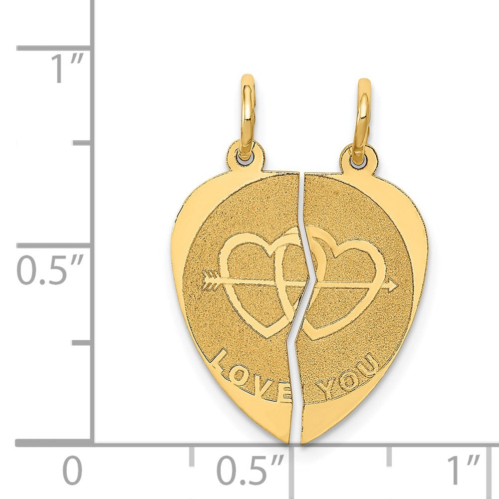 14k Break-apart I LOVE YOU Charm