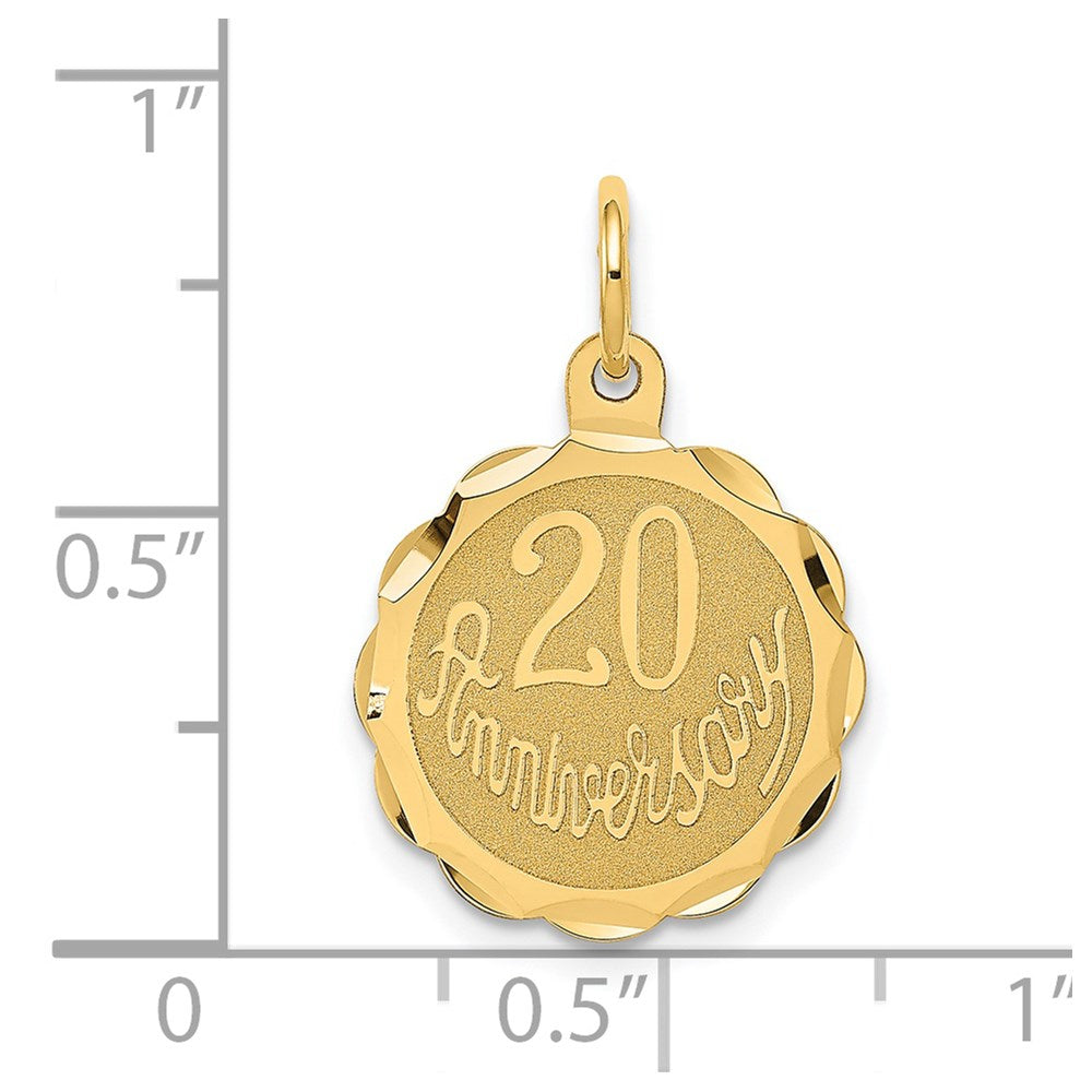 14K Happy 20th ANNIVERSARY Charm