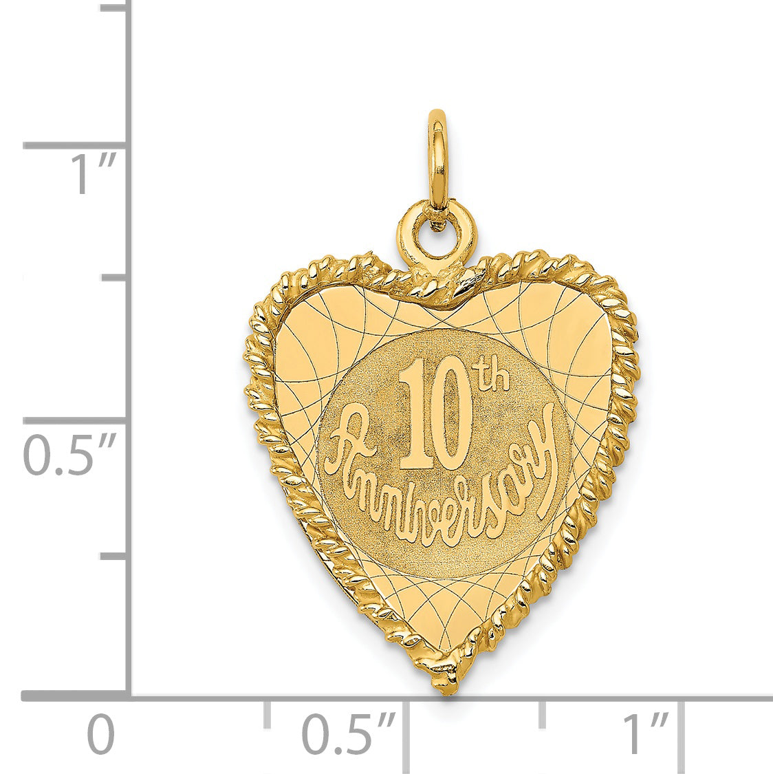 14K Happy 10Th Anniversary Charm Xac581