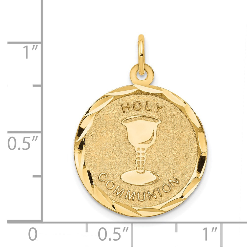 14k Holy Communion Disc Pendant