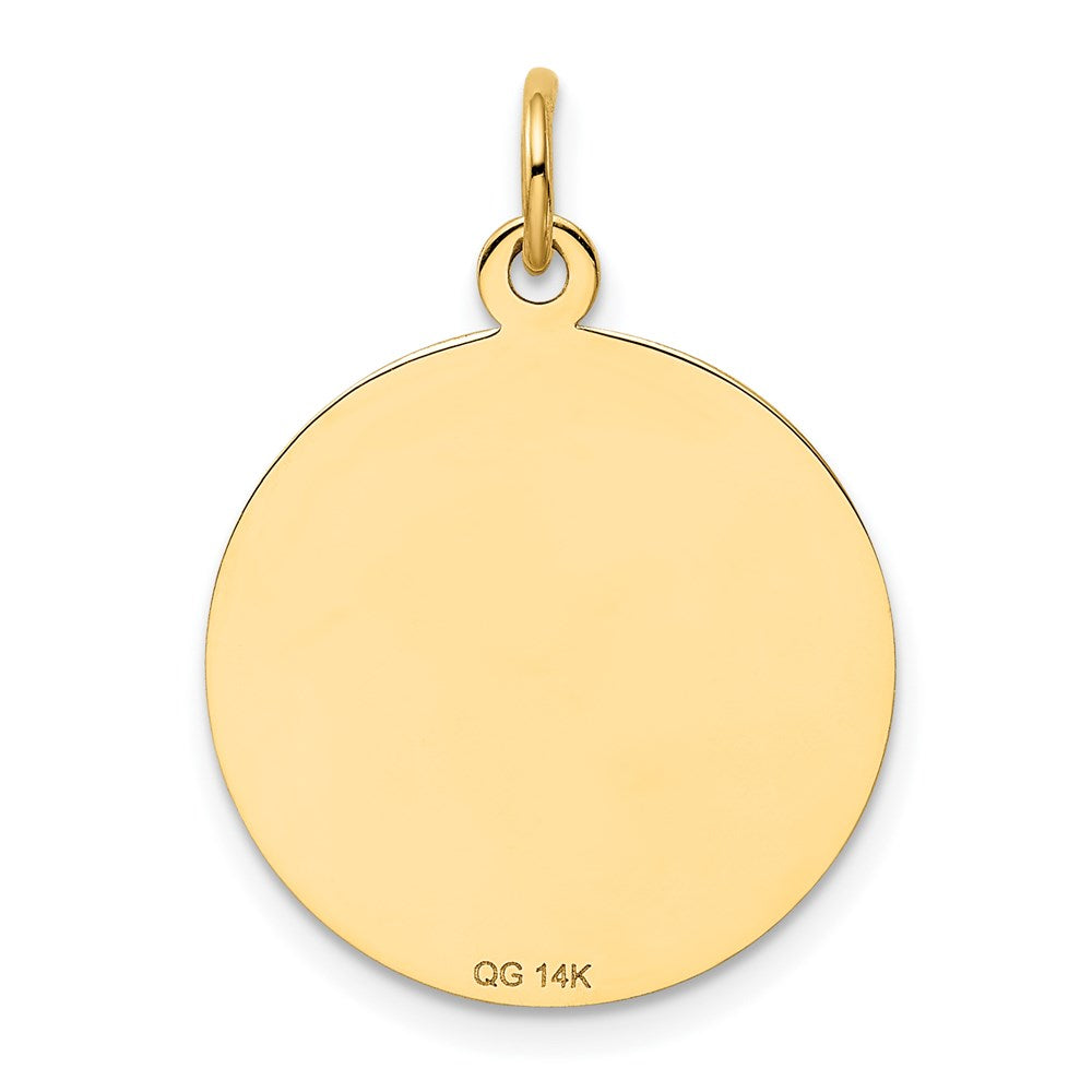 14k Confirmation Disc Charm