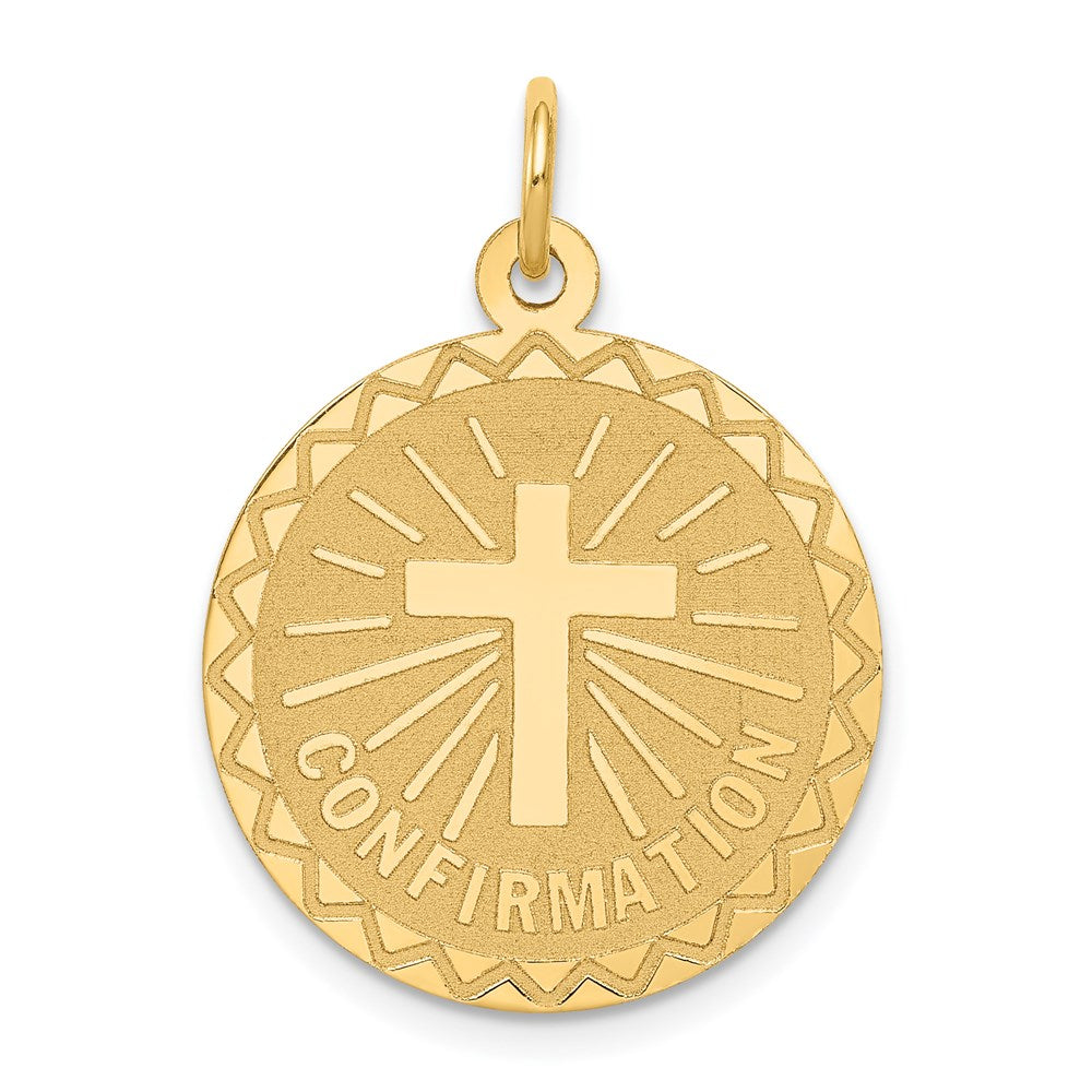 14k Confirmation Disc Charm