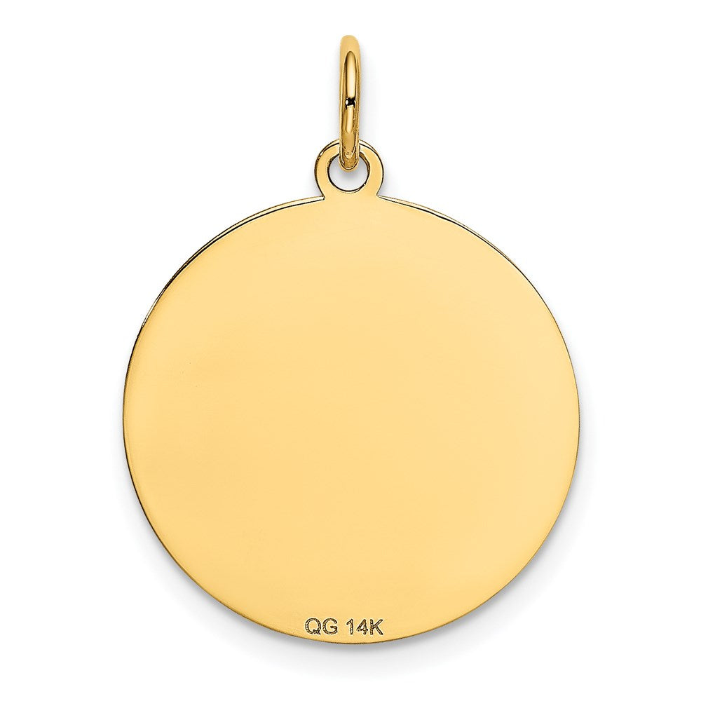 14k Golden Retriever Disc Charm