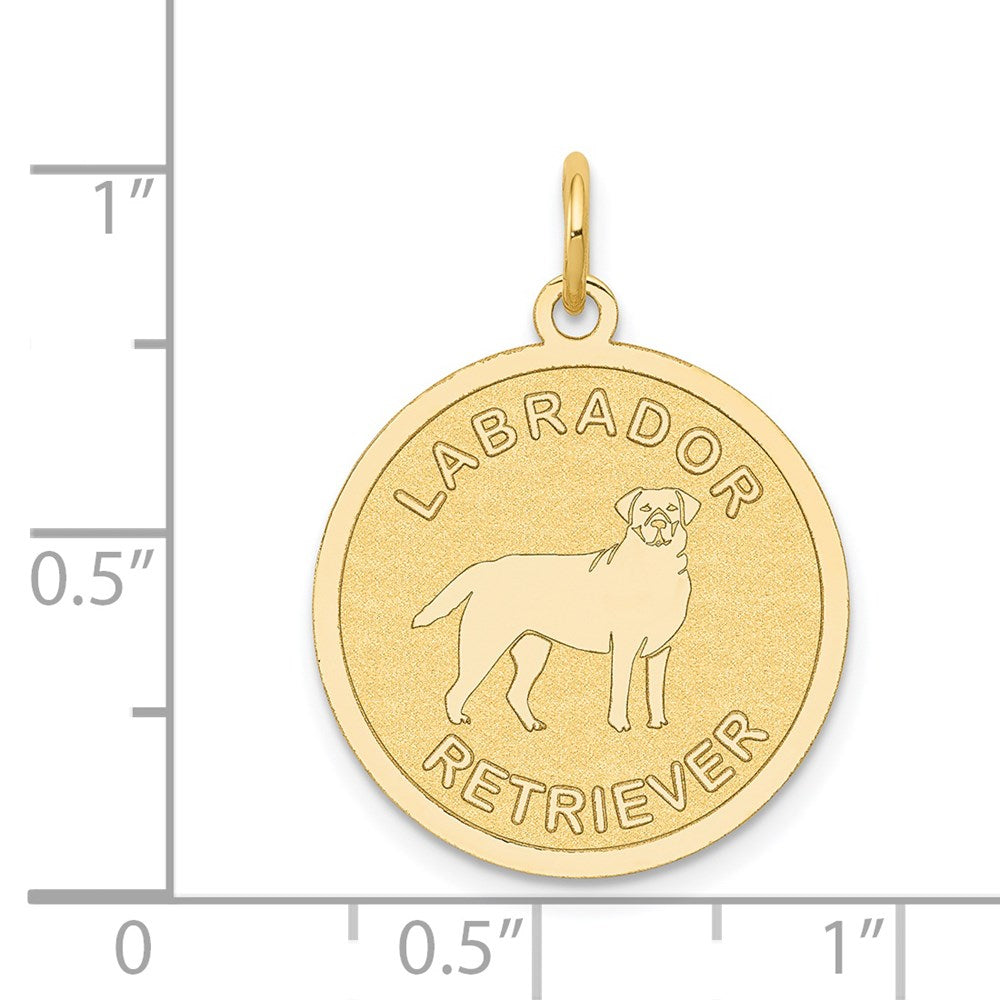 14k Labrador Retriever Disc Charm