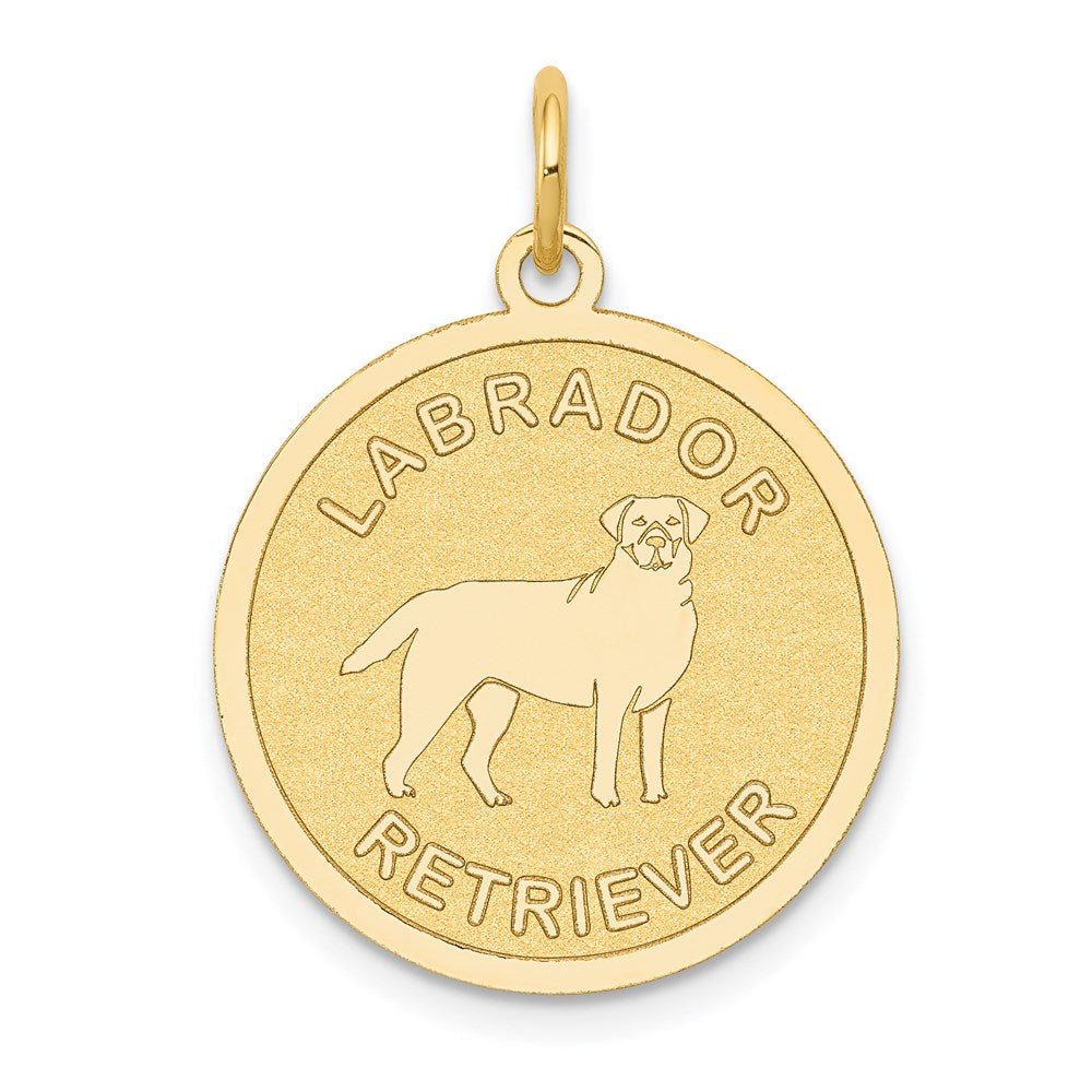 14k Labrador Retriever Disc Charm